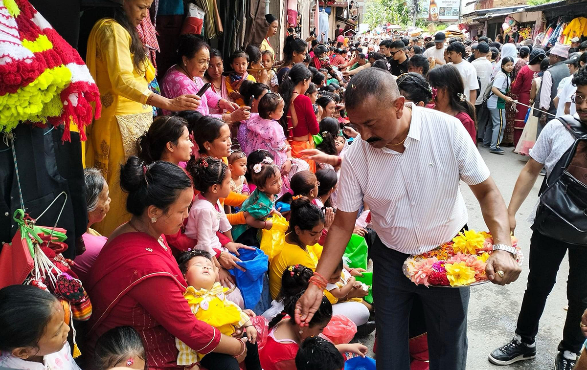 श्रीकृष्ण जन्माष्टमीमा काभ्रेपचाञ्चाेकमा पुजिए १२ हजार कन्या